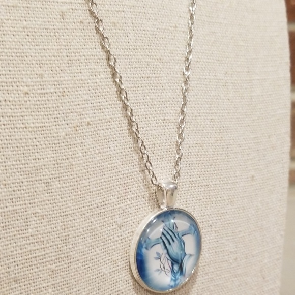 Prayer/ Cross Pendant Necklace - Picture 4 of 5